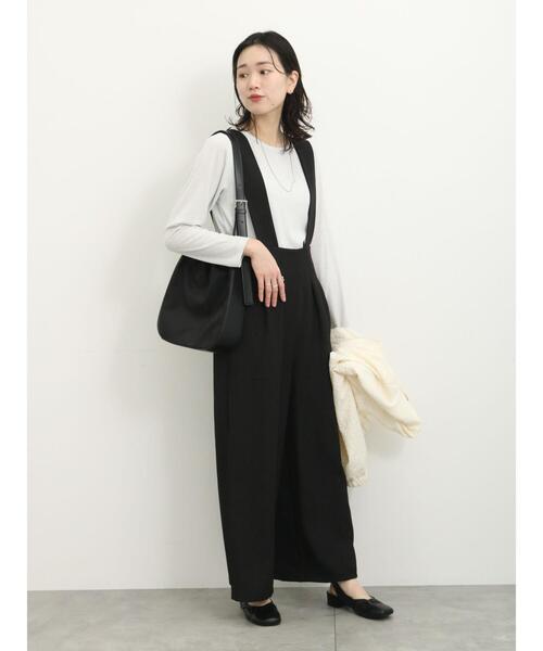 Samansa Mos2 blue（サマンサモスモスブルー）の「サロペット（その他パンツ・レディース・ライトベージュ/ベージュ/ブラック・F）」の15枚目の写真