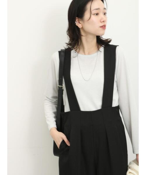 Samansa Mos2 blue（サマンサモスモスブルー）の「サロペット（その他パンツ・レディース・ライトベージュ/ベージュ/ブラック・F）」の14枚目の写真