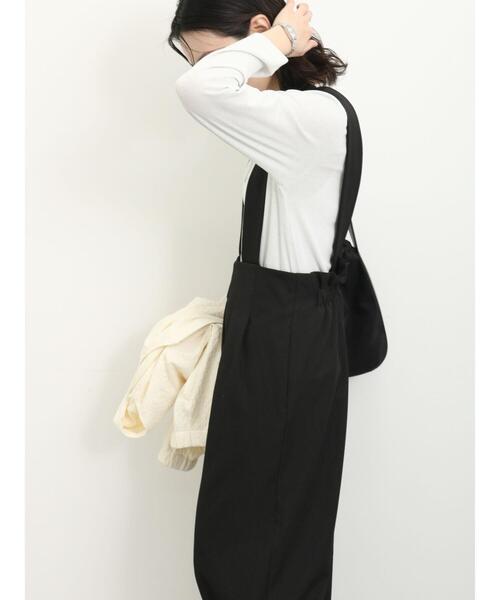Samansa Mos2 blue（サマンサモスモスブルー）の「サロペット（その他パンツ・レディース・ライトベージュ/ベージュ/ブラック・F）」の12枚目の写真