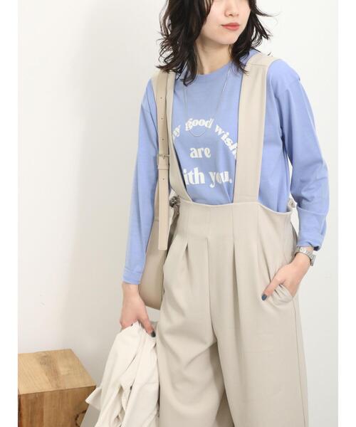 Samansa Mos2 blue（サマンサモスモスブルー）の「サロペット（その他パンツ・レディース・ライトベージュ/ベージュ/ブラック・F）」の4枚目の写真