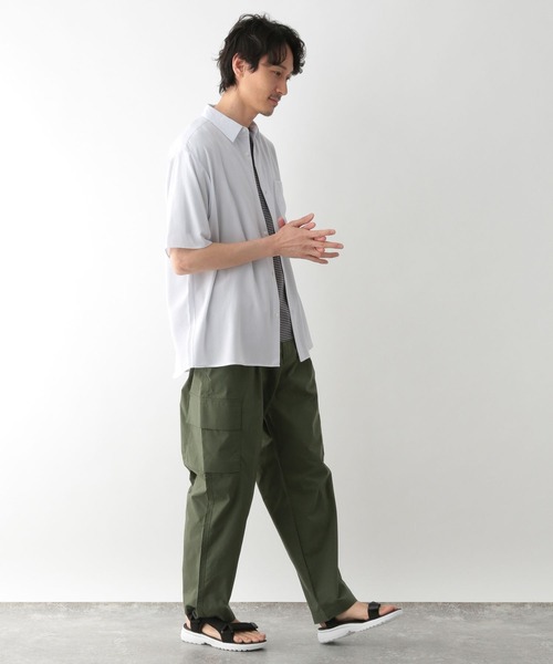 GLOBAL WORK(グローバルワーク)の「サラサマ快適シャツ/レギュラーカラー/半袖/986832(シャツ/ブラウス・メンズ・ネイビー/サックスブルー系9/グリーン/ライトグレー/ブラック/ブルー/ブルー系その他5/チャコール/ホワイト/ライトブルー/ミント/オフホワイト/ブルー系その他7・X-LARGE/MEDIUM/LARGE/SMALL)」の15枚目の写真