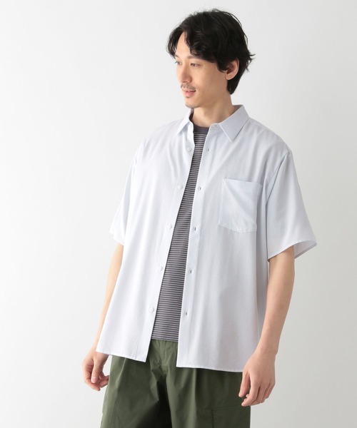 GLOBAL WORK(グローバルワーク)の「サラサマ快適シャツ/レギュラーカラー/半袖/986832(シャツ/ブラウス・メンズ・ネイビー/サックスブルー系9/グリーン/ライトグレー/ブラック/ブルー/ブルー系その他5/チャコール/ホワイト/ライトブルー/ミント/オフホワイト/ブルー系その他7・X-LARGE/MEDIUM/LARGE/SMALL)」の16枚目の写真