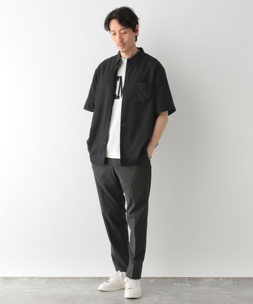 GLOBAL WORK(グローバルワーク)の「サラサマ快適シャツ/レギュラーカラー/半袖/986832(シャツ/ブラウス・メンズ・ネイビー/サックスブルー系9/グリーン/ライトグレー/ブラック/ブルー/ブルー系その他5/チャコール/ホワイト/ライトブルー/ミント/オフホワイト/ブルー系その他7・X-LARGE/MEDIUM/LARGE/SMALL)」の17枚目の写真