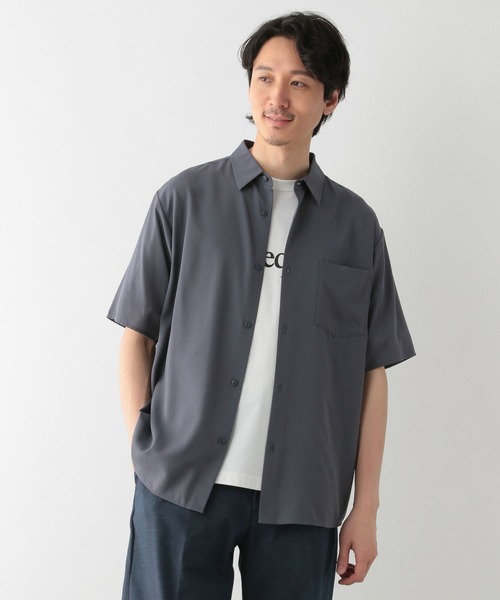 GLOBAL WORK(グローバルワーク)の「サラサマ快適シャツ/レギュラーカラー/半袖/986832(シャツ/ブラウス・メンズ・ネイビー/サックスブルー系9/グリーン/ライトグレー/ブラック/ブルー/ブルー系その他5/チャコール/ホワイト/ライトブルー/ミント/オフホワイト/ブルー系その他7・X-LARGE/MEDIUM/LARGE/SMALL)」の22枚目の写真