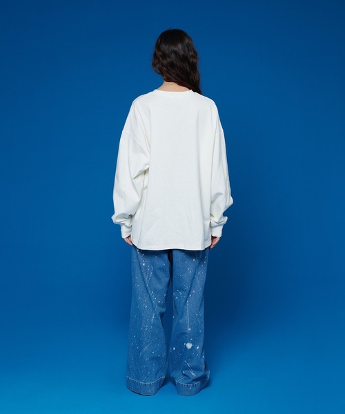 ONCILY（オンシェリー）の「HEART LONG SLEEVE T-SHIRT /  ハートロゴロンT（Tシャツ/カットソー・メンズ・ネイビー/ブラック/オフホワイト・SMALL/MEDIUM/LARGE）」の19枚目の写真