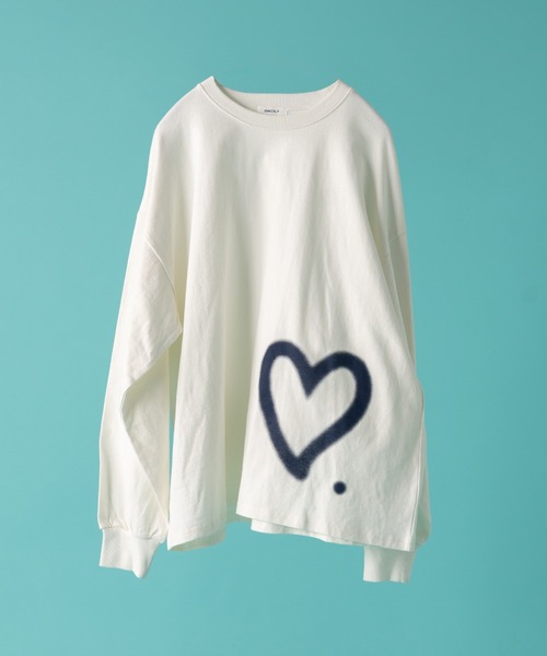 ONCILY（オンシェリー）の「HEART LONG SLEEVE T-SHIRT / ハート