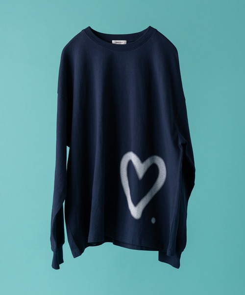 tシャツ TONDABAYASHI RAN × HEART LONG SLEEVE T-SHIRT / ハートロングスリーブTシャツ レディース THINGS THAT MATTER tシャツ TONDABAYASHI RAN × HEART LONG