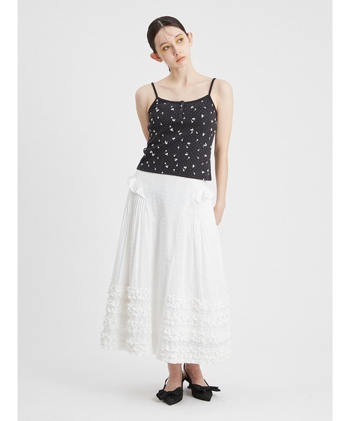 FURFUR（ファーファー）の「チェリー柄キャミソール（キャミソール・レディース・ホワイト/ブラック/サックスブルー・FREE）」の10枚目の写真