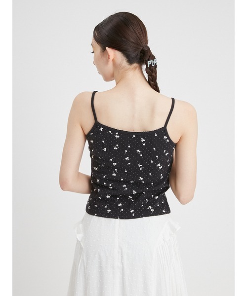 FURFUR（ファーファー）の「チェリー柄キャミソール（キャミソール・レディース・ホワイト/ブラック/サックスブルー・FREE）」の5枚目の写真