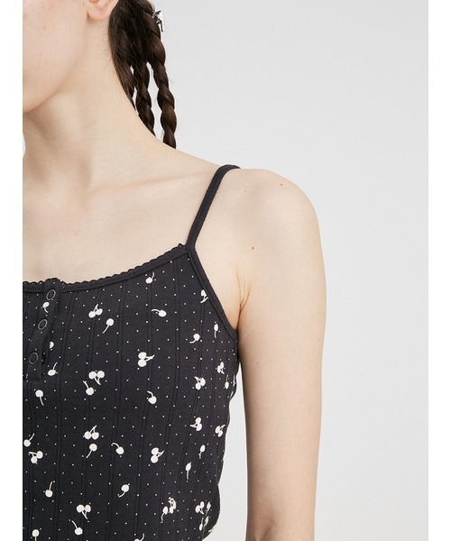 FURFUR（ファーファー）の「チェリー柄キャミソール（キャミソール・レディース・ホワイト/ブラック/サックスブルー・FREE）」の8枚目の写真