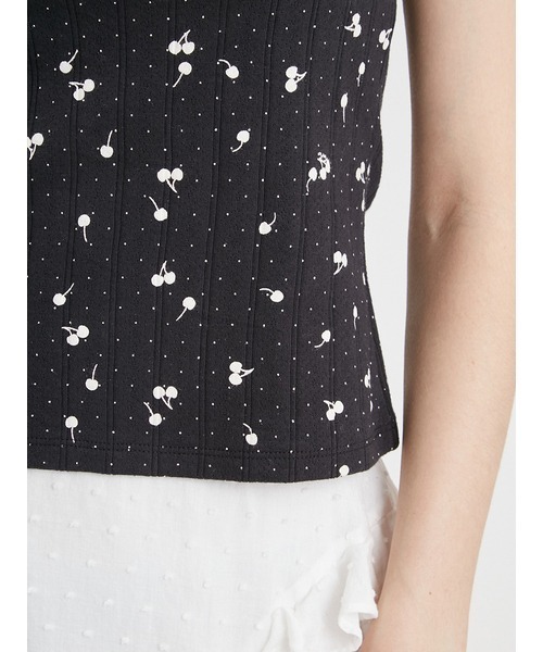 FURFUR（ファーファー）の「チェリー柄キャミソール（キャミソール・レディース・ホワイト/ブラック/サックスブルー・FREE）」の9枚目の写真