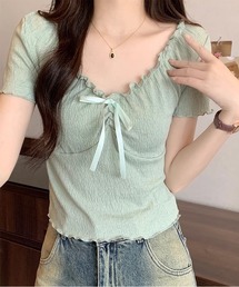 ショート丈半袖Tシャツ