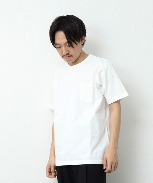 BARNS OUTFITTERS（バーンズアウトフィッターズ）の「【BARNS OUTFITTERS】別注タフネックTシャツ PARTNER（Tシャツ/カットソー・メンズ・ホワイト/イエロー/チャコールグレー/グレイッシュベージュ・S/M/L）」の8枚目の写真