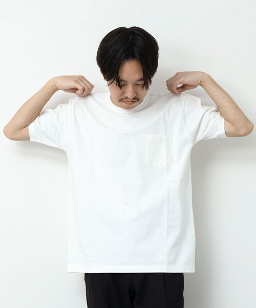 BARNS OUTFITTERS（バーンズアウトフィッターズ）の「【BARNS OUTFITTERS】別注タフネックTシャツ PARTNER（Tシャツ/カットソー・メンズ・ホワイト/イエロー/チャコールグレー/グレイッシュベージュ・S/M/L）」の10枚目の写真