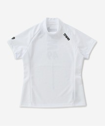 SIDE MESH MOCK NECK