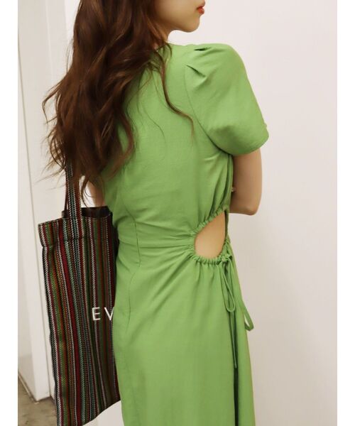 EVRIS（エヴリス）の「サイドオープンドロストロングワンピース（ワンピース・レディース・ブラック/ホワイト/グリーン・FREE）」の22枚目の写真