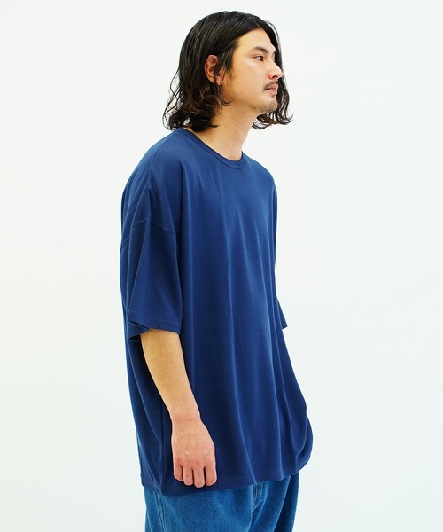 En serio TOKYO（エンソリオトーキョー）の「スムースビックTシャツ（Tシャツ/カットソー・メンズ・ワイン/ライトピンク/ブルーグレー/ブラック/チャコールグレー/グレー/ネイビー/ベージュ/キャメル/グリーン/ブラウン/ホワイト・FREE）」の9枚目の写真