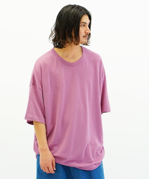 En serio TOKYO（エンソリオトーキョー）の「スムースビックTシャツ（Tシャツ/カットソー・メンズ・ワイン/ライトピンク/ブルーグレー/ブラック/チャコールグレー/グレー/ネイビー/ベージュ/キャメル/グリーン/ブラウン/ホワイト・FREE）」の11枚目の写真