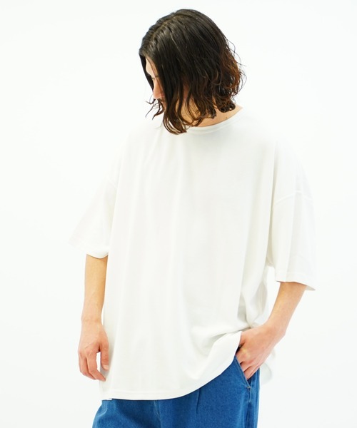 En serio TOKYO（エンソリオトーキョー）の「スムースビックTシャツ（Tシャツ/カットソー・メンズ・ワイン/ライトピンク/ブルーグレー/ブラック/チャコールグレー/グレー/ネイビー/ベージュ/キャメル/グリーン/ブラウン/ホワイト・FREE）」の2枚目の写真