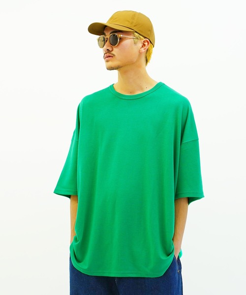 En serio TOKYO（エンソリオトーキョー）の「スムースビックTシャツ（Tシャツ/カットソー・メンズ・ワイン/ライトピンク/ブルーグレー/ブラック/チャコールグレー/グレー/ネイビー/ベージュ/キャメル/グリーン/ブラウン/ホワイト・FREE）」の8枚目の写真