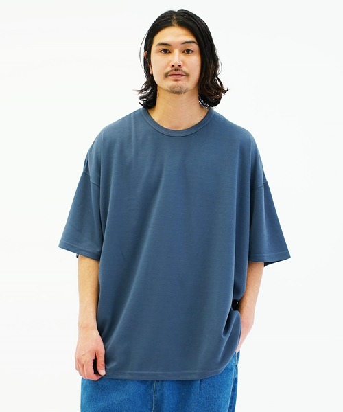 En serio TOKYO（エンソリオトーキョー）の「スムースビックTシャツ（Tシャツ/カットソー・メンズ・ワイン/ライトピンク/ブルーグレー/ブラック/チャコールグレー/グレー/ネイビー/ベージュ/キャメル/グリーン/ブラウン/ホワイト・FREE）」の6枚目の写真