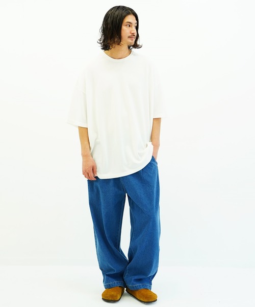 En serio TOKYO（エンソリオトーキョー）の「スムースビックTシャツ（Tシャツ/カットソー・メンズ・ワイン/ライトピンク/ブルーグレー/ブラック/チャコールグレー/グレー/ネイビー/ベージュ/キャメル/グリーン/ブラウン/ホワイト・FREE）」の13枚目の写真