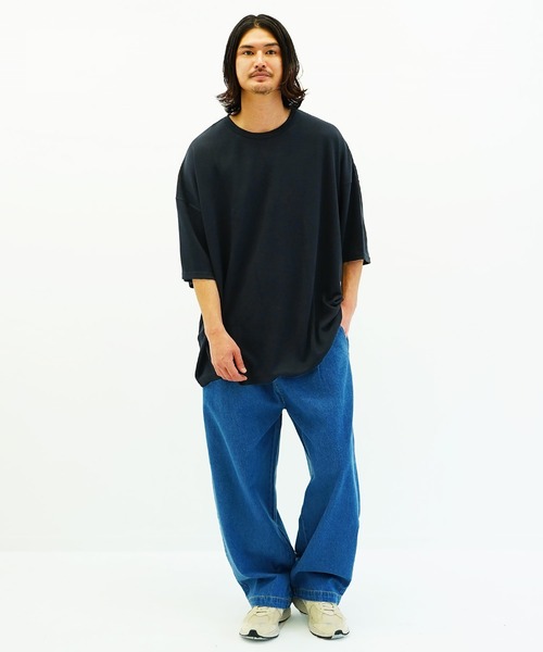 En serio TOKYO（エンソリオトーキョー）の「スムースビックTシャツ（Tシャツ/カットソー・メンズ・ワイン/ライトピンク/ブルーグレー/ブラック/チャコールグレー/グレー/ネイビー/ベージュ/キャメル/グリーン/ブラウン/ホワイト・FREE）」の14枚目の写真