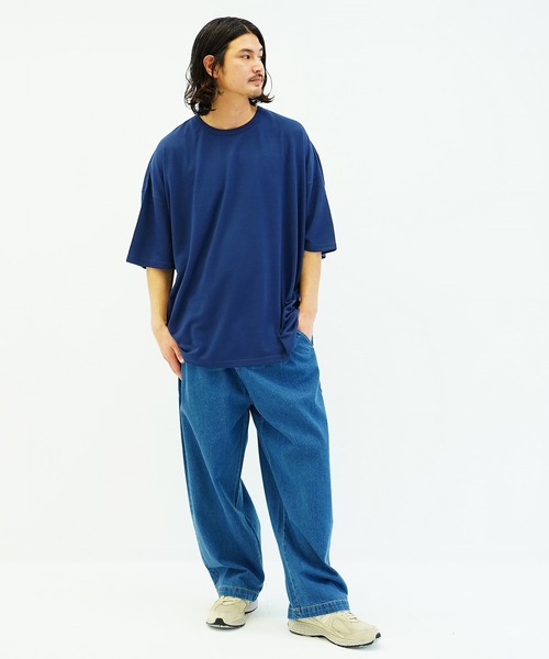 En serio TOKYO（エンソリオトーキョー）の「スムースビックTシャツ（Tシャツ/カットソー・メンズ・ワイン/ライトピンク/ブルーグレー/ブラック/チャコールグレー/グレー/ネイビー/ベージュ/キャメル/グリーン/ブラウン/ホワイト・FREE）」の21枚目の写真