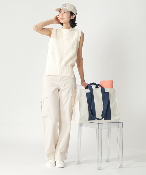 ECOALF(エコアルフ)の「HIEDRA ニット ベスト / HIEDRA KNITTED GILET WOMAN(ニット/セーター・レディース・ホワイト系その他/イエロー/オレンジ系その他6・FREE)」の4枚目の写真