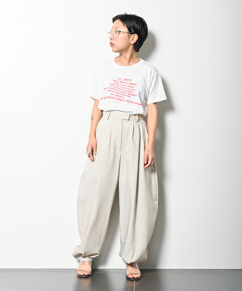 CITYSHOP（シティーショップ）の「LINENLIKE VOLUME PANTS
