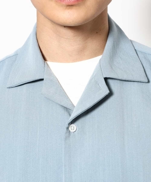 a.v.v(アーヴェヴェ)の「【接触冷感】フラワー刺繍オープンカラーシャツ 5分袖(シャツ/ブラウス・メンズ・ダークインディゴブルー/ピンク・48/46)」の19枚目の写真