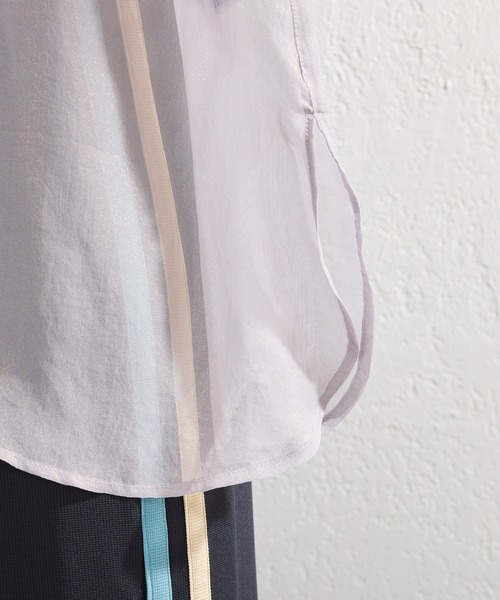 Kastane(カスタネ)の「シャイニーシアーシャツ(シャツ/ブラウス・レディース・ピンク/ブラック/グレー・FREE)」の17枚目の写真