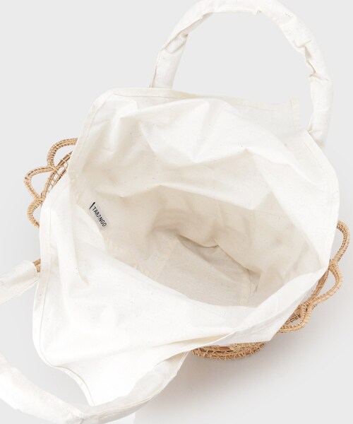 GALLEST（ギャレスト）の「◆【TARANGO】透かし編みかごBAG（トートバッグ・レディース・ブラック/アイボリー・00）」の8枚目の写真