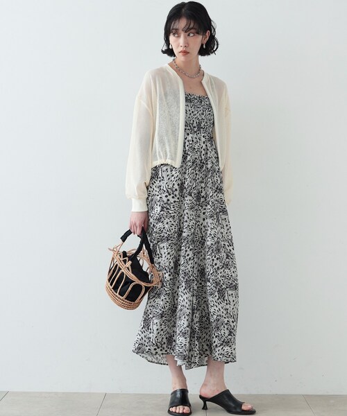 GALLEST（ギャレスト）の「◆【TARANGO】透かし編みかごBAG（トートバッグ・レディース・ブラック/アイボリー・00）」の16枚目の写真