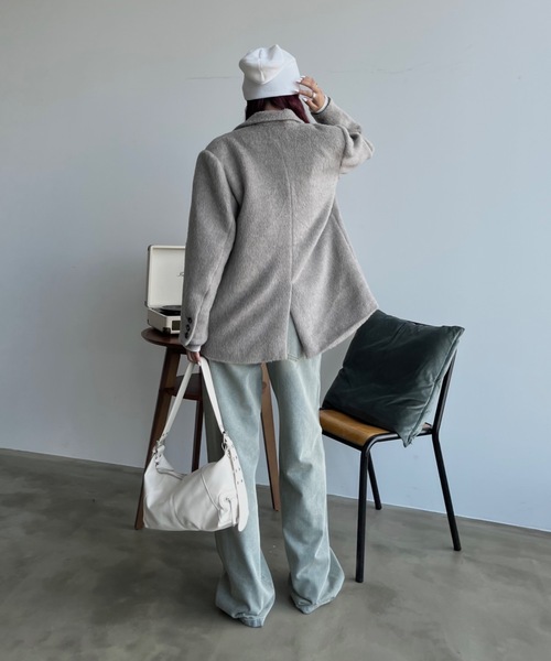 SHAGGIE（シャギー）の「ルーズニット帽（ニットキャップ/ビーニー・レディース・グレー/ブラック/ホワイト・FREE）」の12枚目の写真