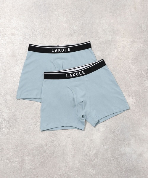 LAKOLE（ラコレ）の「【2枚セット】プレーンロゴボクサーパンツ