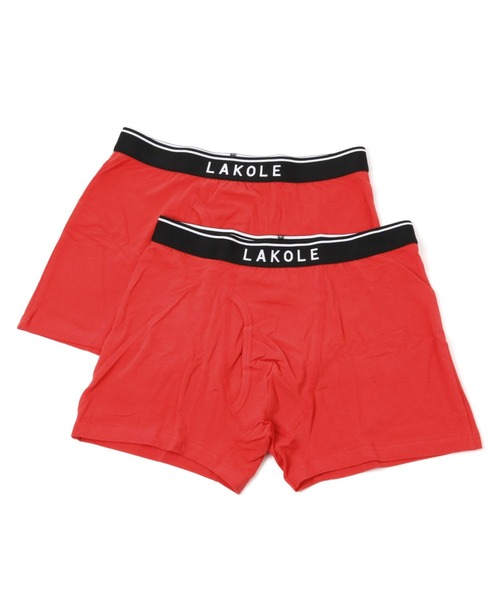 LAKOLE（ラコレ）の「【2枚セット】プレーンロゴボクサーパンツ