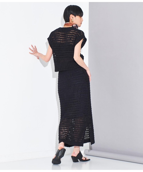 Settimissimo（セッティミッシモ）の「メッシュ ナロースカート タイト（スカート・レディース・ブルー/ブラック・FREE）」の9枚目の写真