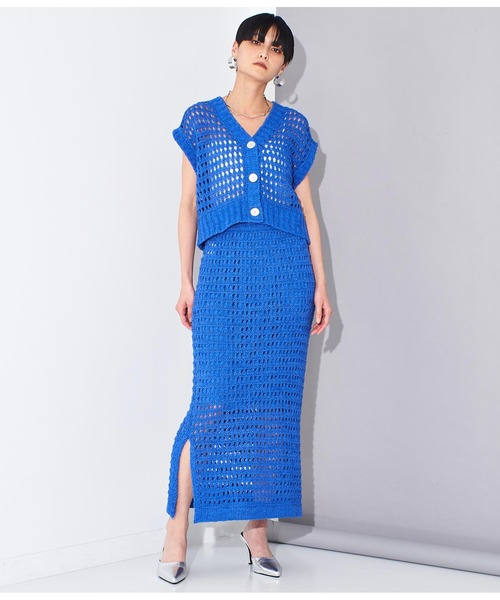 Settimissimo（セッティミッシモ）の「メッシュ ナロースカート タイト（スカート・レディース・ブルー/ブラック・FREE）」の11枚目の写真