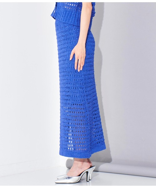 Settimissimo（セッティミッシモ）の「メッシュ ナロースカート タイト（スカート・レディース・ブルー/ブラック・FREE）」の17枚目の写真