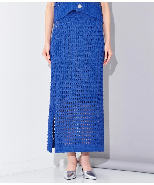 Settimissimo（セッティミッシモ）の「メッシュ ナロースカート タイト（スカート・レディース・ブルー/ブラック・FREE）」の16枚目の写真