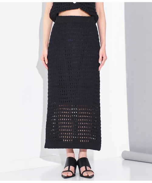 Settimissimo（セッティミッシモ）の「メッシュ ナロースカート タイト（スカート・レディース・ブルー/ブラック・FREE）」の15枚目の写真