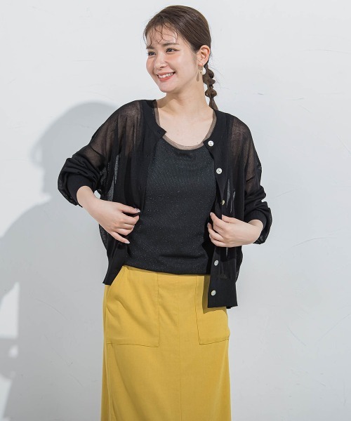 VICKY(ビッキー)の「【インナーに大活躍】ラメタンクトップ≪手洗い可能≫(キャミソール・レディース・ホワイト/ブラック・M)」の18枚目の写真