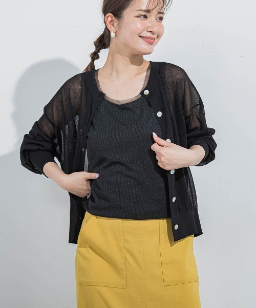 VICKY(ビッキー)の「【インナーに大活躍】ラメタンクトップ≪手洗い可能≫(キャミソール・レディース・ホワイト/ブラック・M)」の19枚目の写真