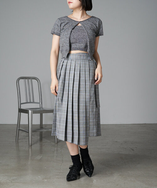 RAY CASSIN（レイカズン）の「カットホールシアーニット（ニット/セーター・レディース・ブルー/ライトグレー/ブラック・FREE）」の12枚目の写真