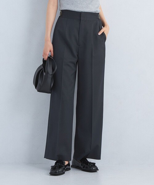 green label relaxing（グリーンレーベルリラクシング）の「［size SHORTあり］Greed グリード サイドタブ パンツ -ウォッシャブル・防シワ-（その他パンツ・レディース・ネイビー/ベージュ・SHORT/36/38/40）」の20枚目の写真