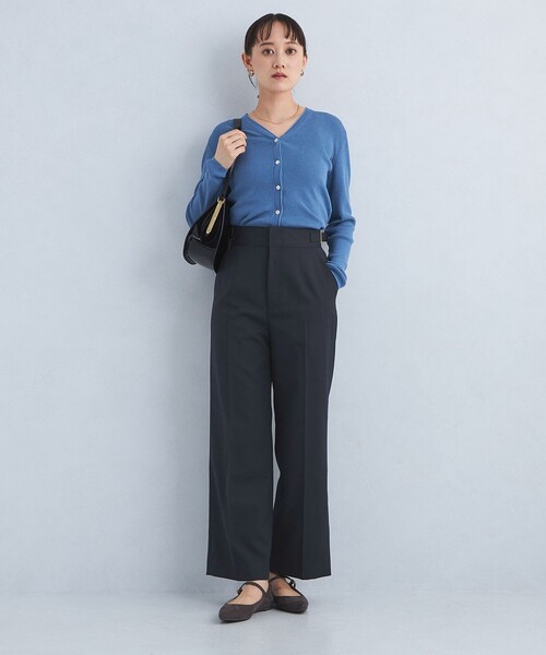 green label relaxing（グリーンレーベルリラクシング）の「［size SHORTあり］Greed グリード サイドタブ パンツ -ウォッシャブル・防シワ-（その他パンツ・レディース・ネイビー/ベージュ・SHORT/36/38/40）」の11枚目の写真