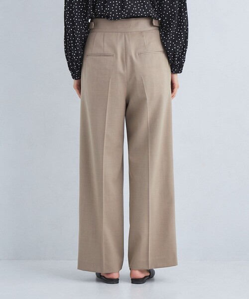 green label relaxing（グリーンレーベルリラクシング）の「［size SHORTあり］Greed グリード サイドタブ パンツ -ウォッシャブル・防シワ-（その他パンツ・レディース・ネイビー/ベージュ・SHORT/36/38/40）」の8枚目の写真