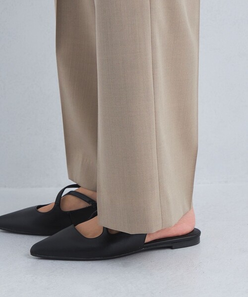 green label relaxing（グリーンレーベルリラクシング）の「［size SHORTあり］Greed グリード サイドタブ パンツ -ウォッシャブル・防シワ-（その他パンツ・レディース・ネイビー/ベージュ・SHORT/36/38/40）」の3枚目の写真