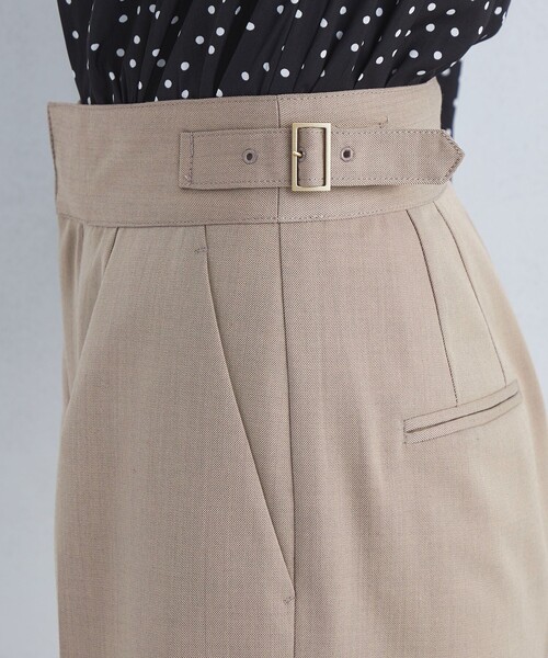 green label relaxing（グリーンレーベルリラクシング）の「［size SHORTあり］Greed グリード サイドタブ パンツ -ウォッシャブル・防シワ-（その他パンツ・レディース・ネイビー/ベージュ・SHORT/36/38/40）」の4枚目の写真